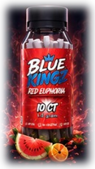 Blue Kingz Red Euphoria blue lotus prerolls, 10 count
